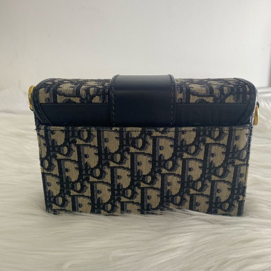 DIOR迪奧 30 Montaigne 蒙田系列 Oblique 刺繡老花滿印 寬肩帶-10