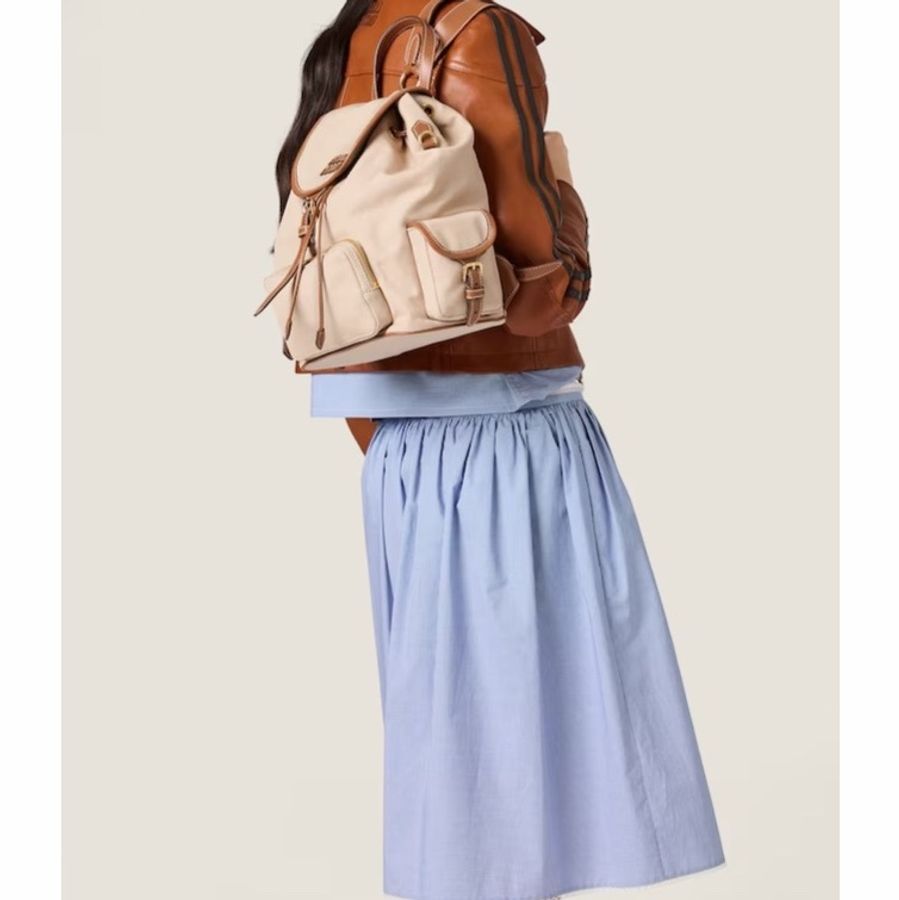 Miu Miu 女士 徽標雙肩包均碼碼25cm*12.5cm*29.5cm-4