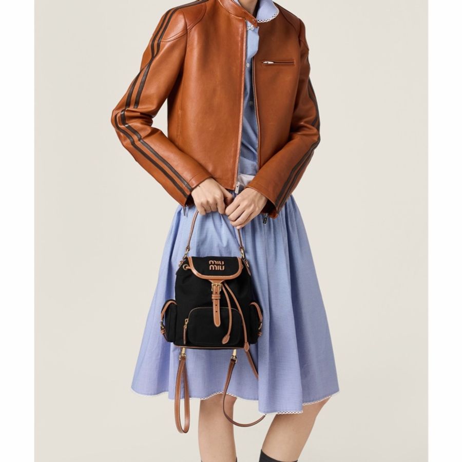 Miu Miu 女士 翻蓋雙肩包均碼碼18cm*11.5cm*22cm-4