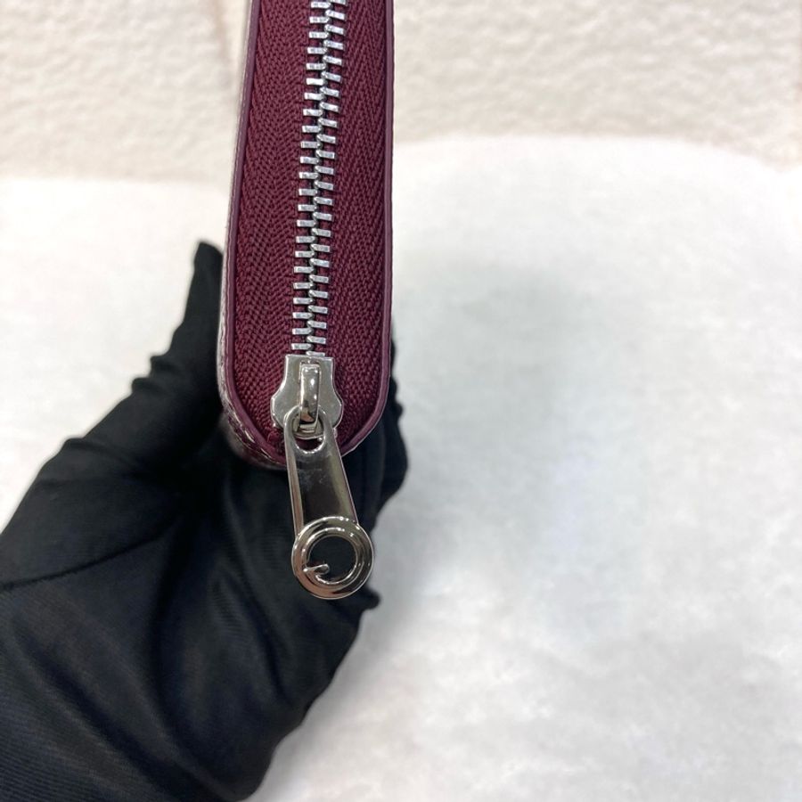 Goyard 戈雅酒紅色 Matignon PM ㄇ型拉鍊卡包|經典Y字帆布短夾|精品零錢包-12