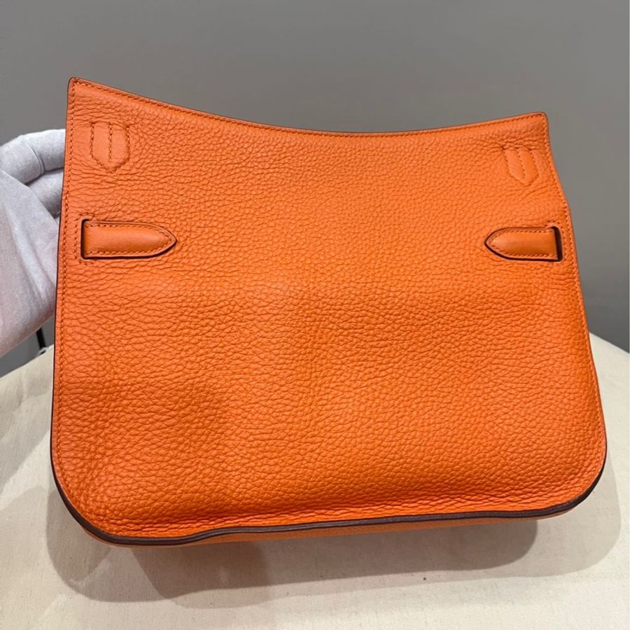 🌈Hermes🧡Jypsiere 28🧡橙色銀扣🌈99新🌟Stamp P🌟愛馬仕🌟-9