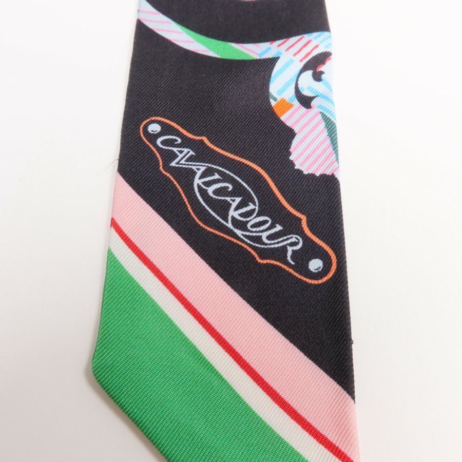 HERMES 絲質Twilly絲巾-5