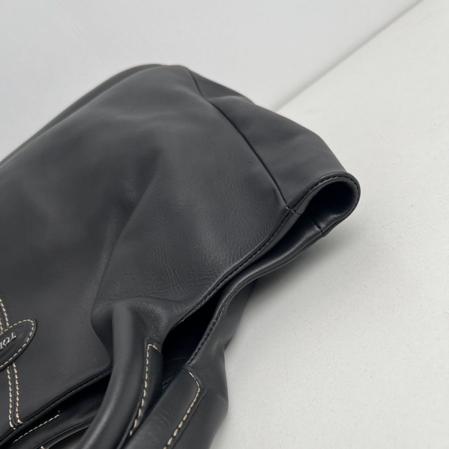 【近新閒置品】TOD'S 托德斯 黑色牛皮托特包手提包 香奈兒26hobo的平替-10