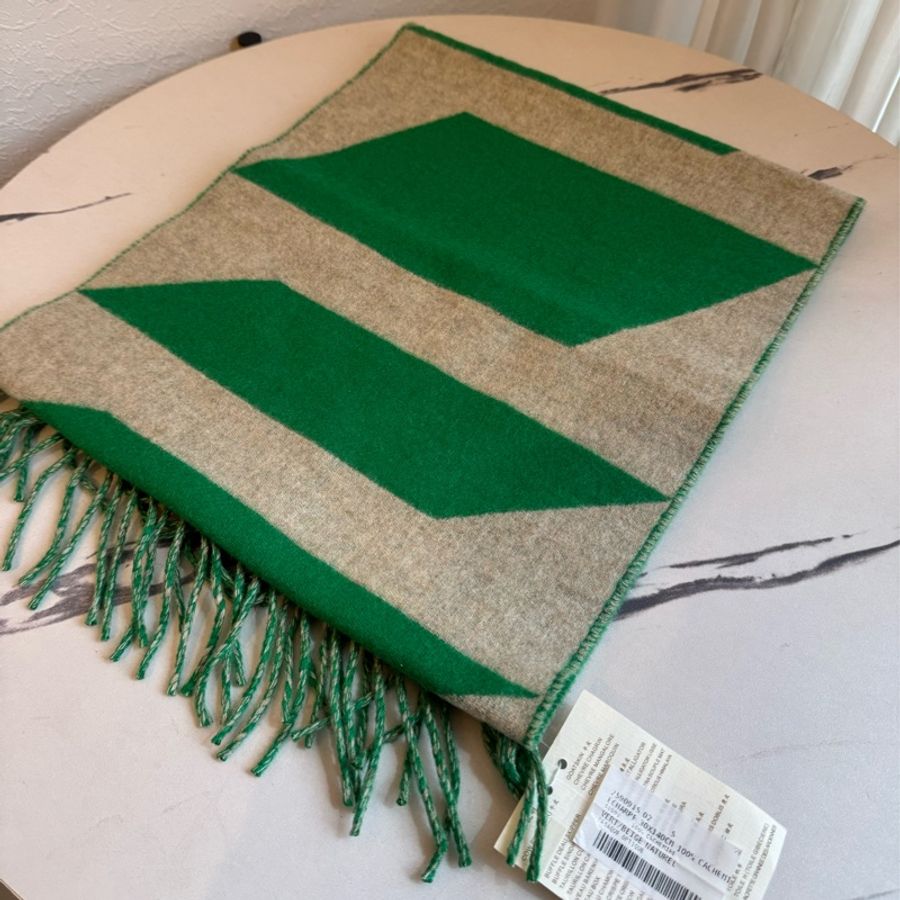 Hermes 綠/灰克什米爾圍巾🧣-1