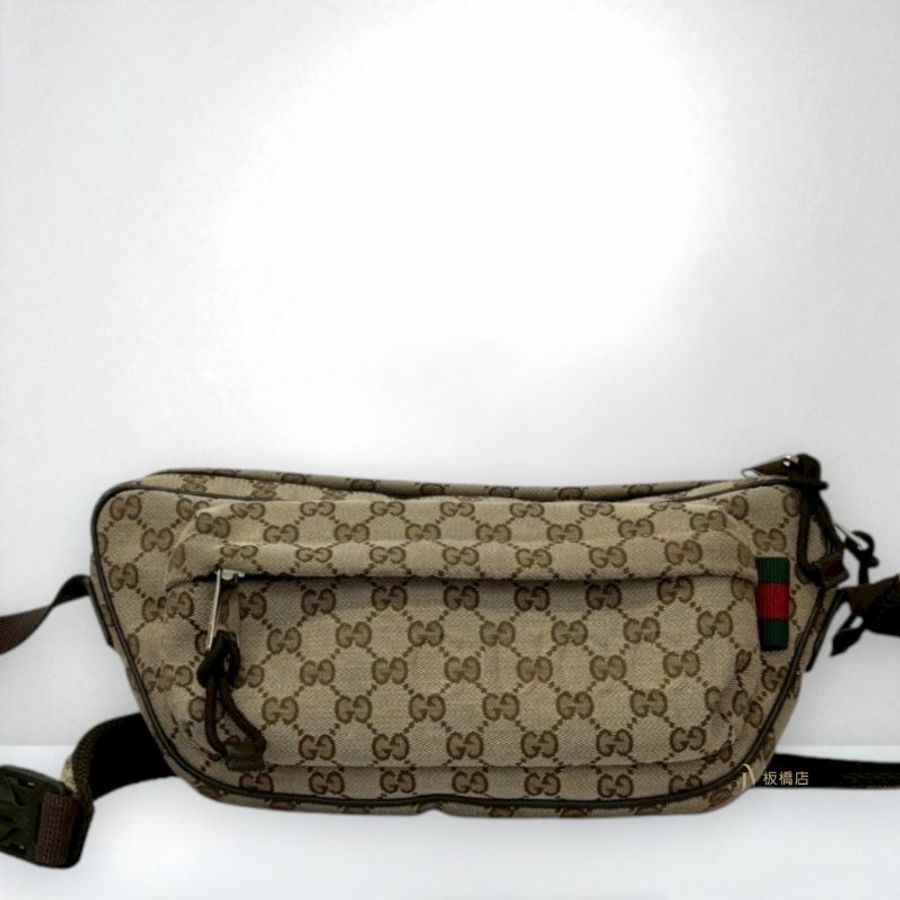 JS1000-GUCCI Ophidia老花緹花布前口袋拉鍊胸口包 802096-0