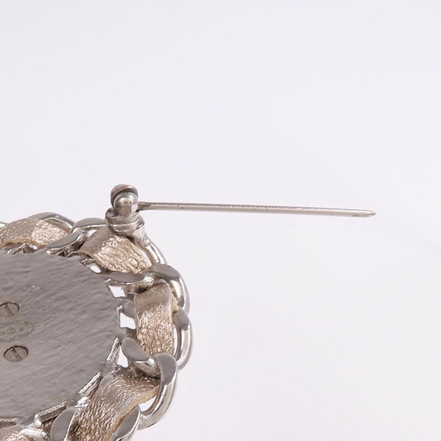 CHANEL 金屬/皮革Brooch胸針-7