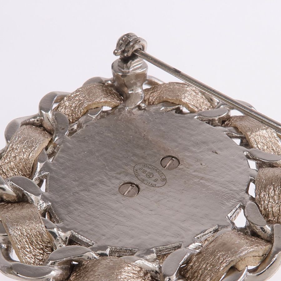 CHANEL 金屬/皮革Brooch胸針-8