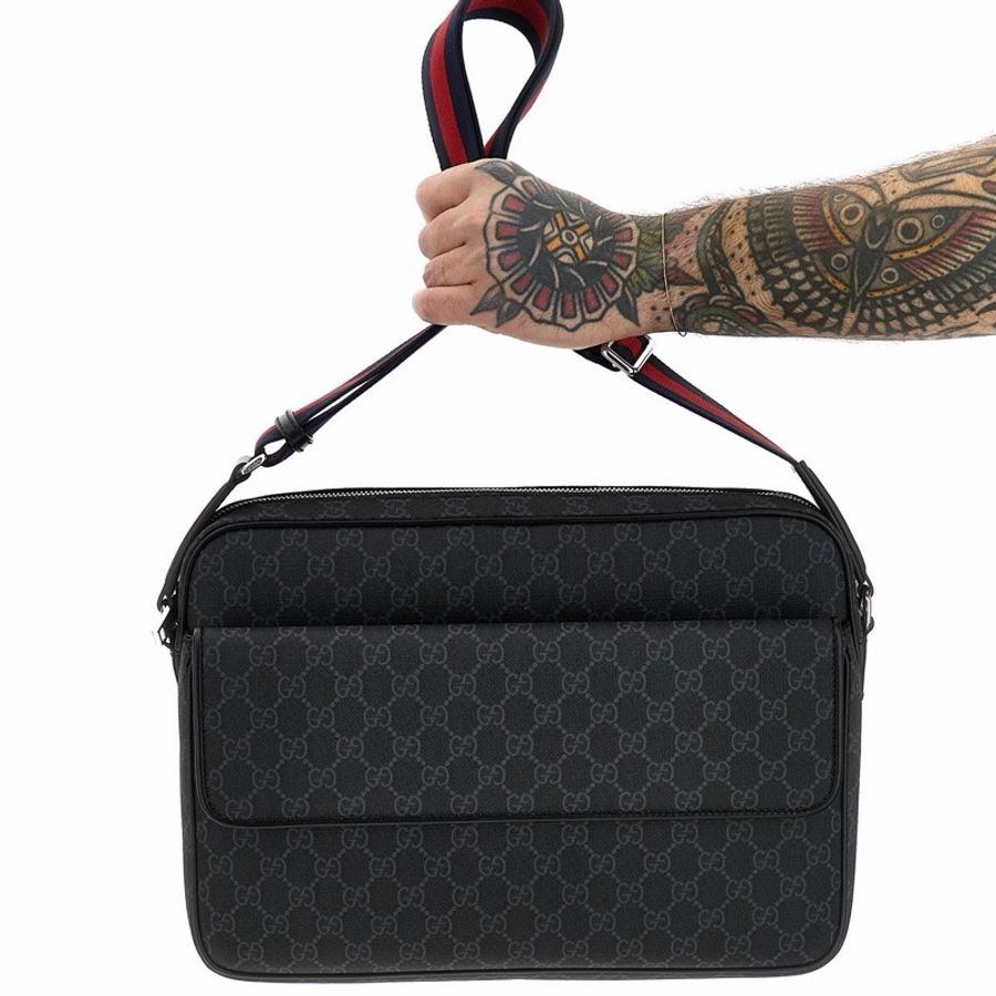 Gucci 男士 'GG' 斜挎包均碼碼36.5cm*8cm*25cm-4