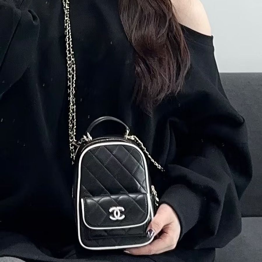 ✨Chanel 25P 黑白熊貓後背包 晶片款🖤-1