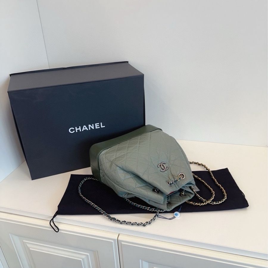 ✨Chanel Gabrielle 牛皮 流浪背包 99新全套-5