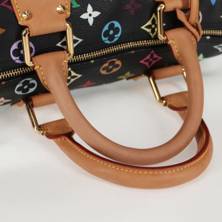 【日本直送】路易威登 Monogram Multicolor Speedy 30 手提包 黑色 M92642 正品 yk19115V-6