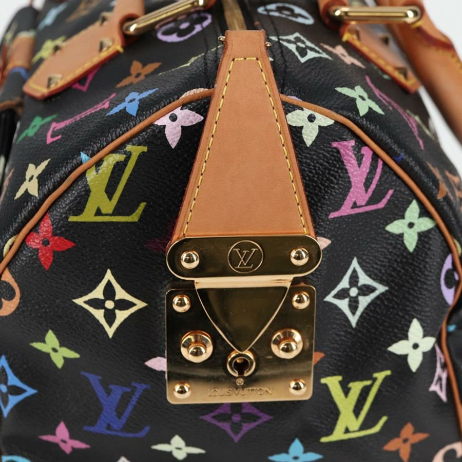 【日本直送】路易威登 Monogram Multicolor Speedy 30 手提包 黑色 M92642 正品 yk19115V-20