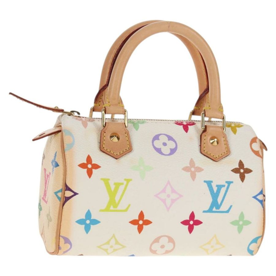 【日本直送】路易威登 Monogram Multicolor 迷你 Speedy 手提包 白色 M92645 正品 143167V-0