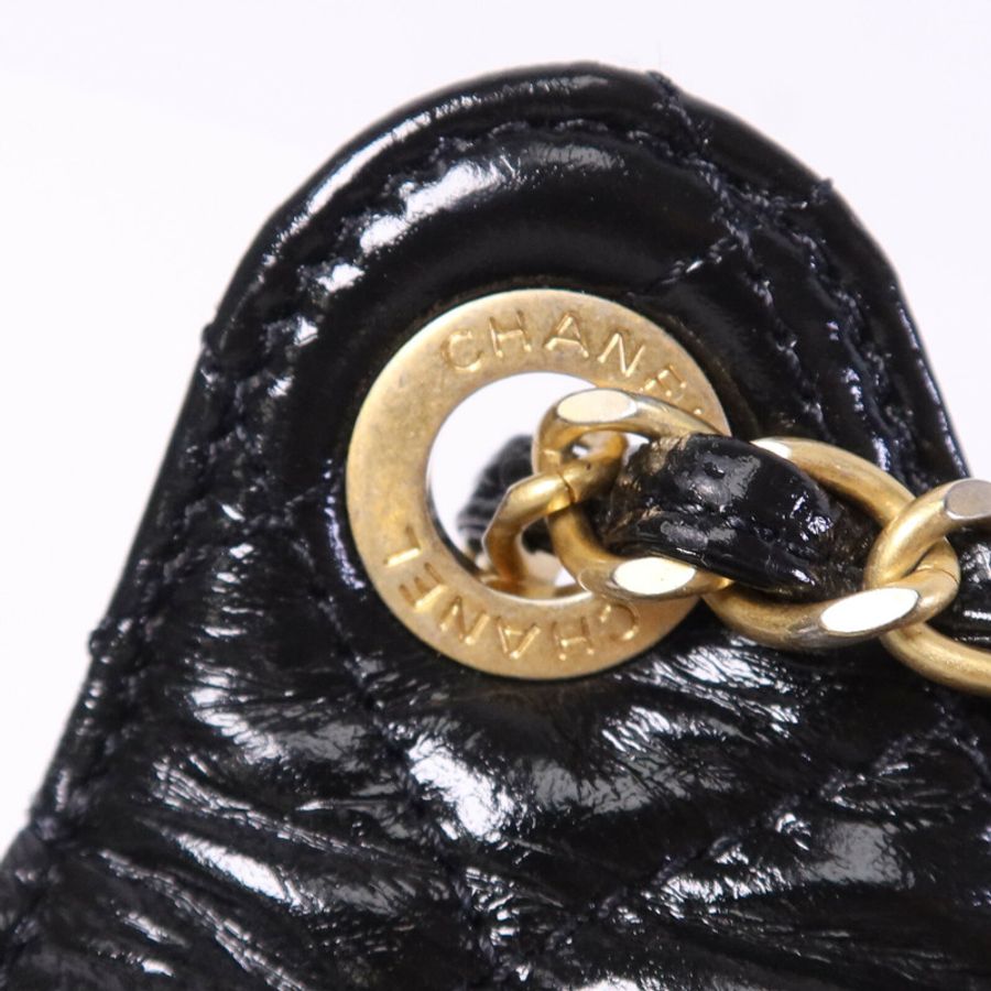 CHANEL 牛皮皮革Chain Shoulder Bag金扣鏈帶肩背袋-16