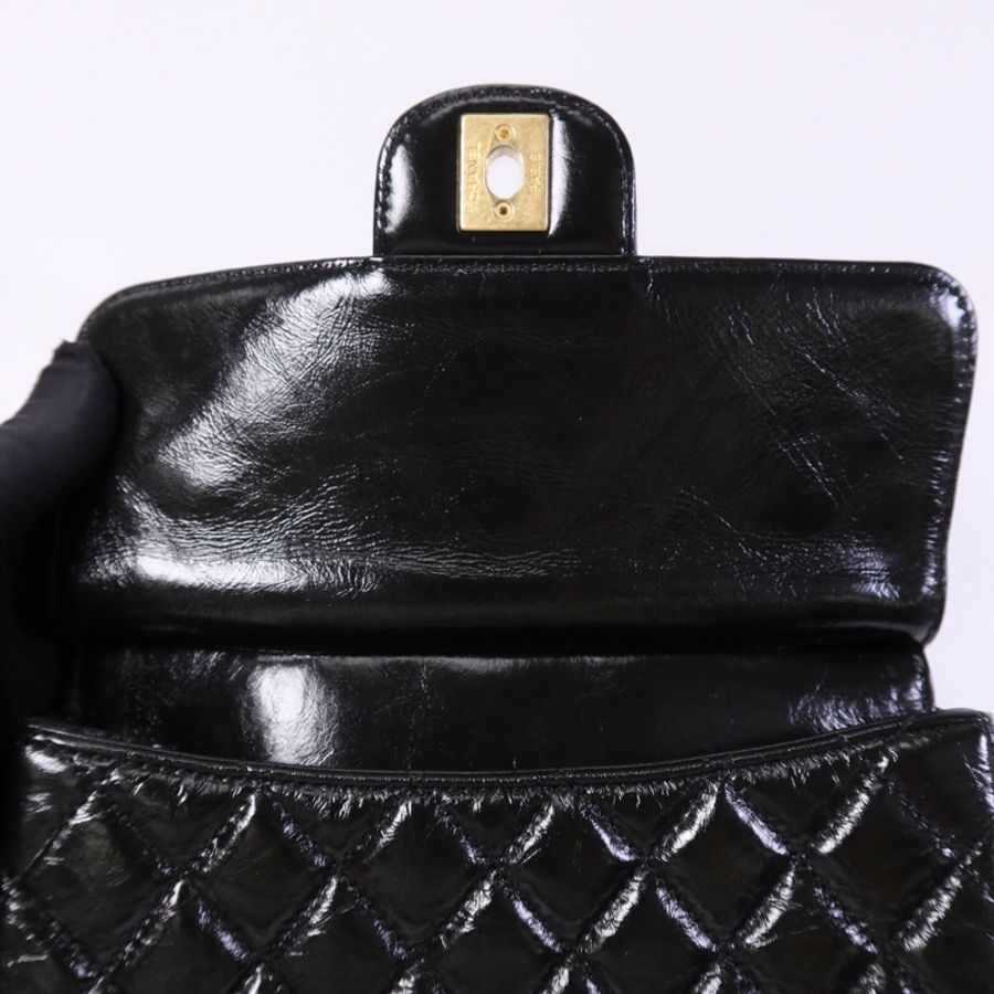 CHANEL 牛皮皮革Chain Shoulder Bag金扣鏈帶肩背袋-17