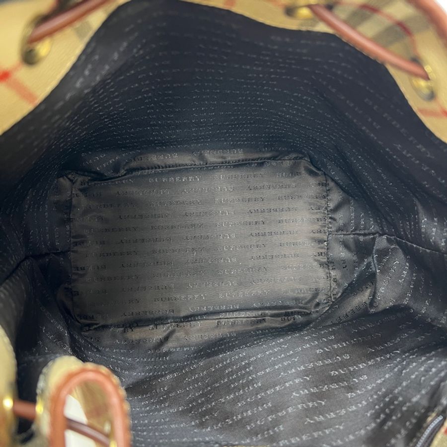 Burberry經典戰馬格紋水桶包 vintage 二手 中古-7