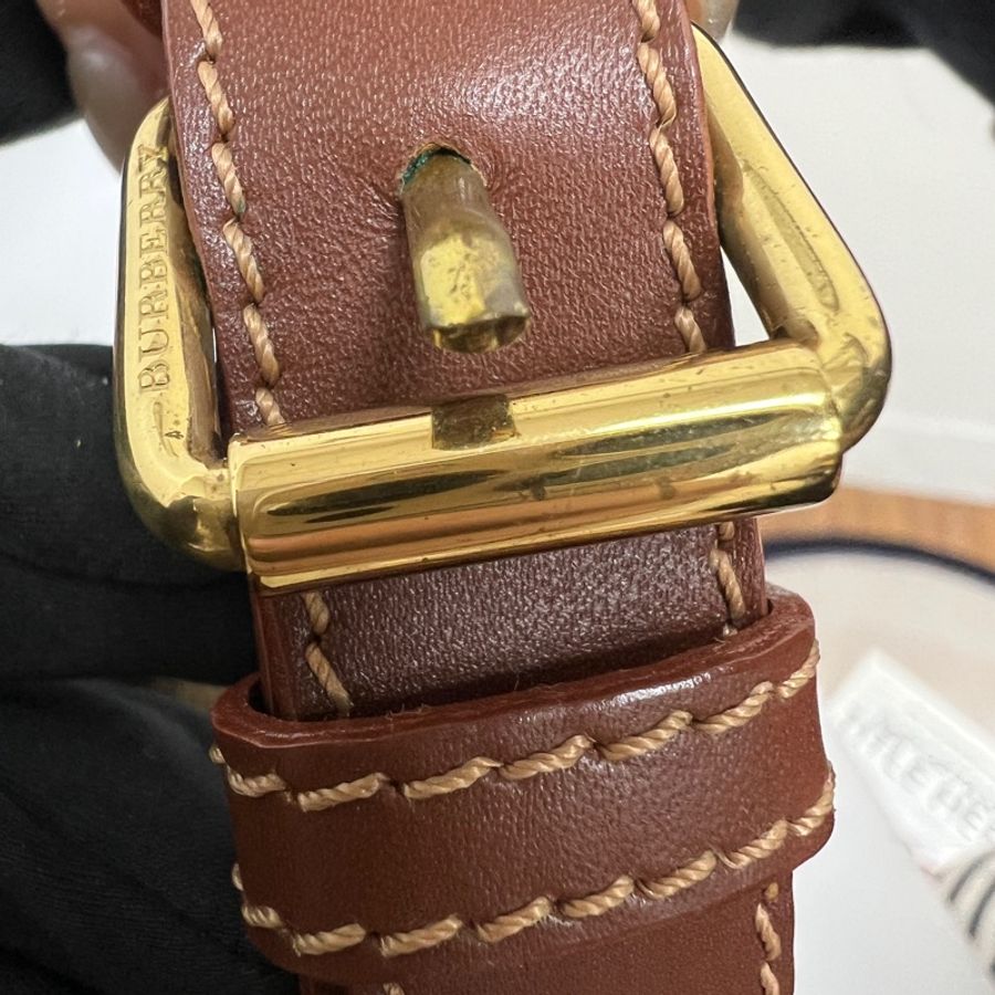 Burberry經典戰馬格紋水桶包 vintage 二手 中古-17