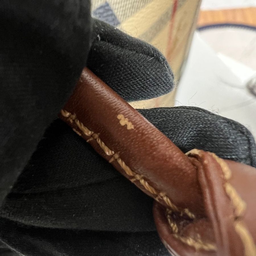 Burberry經典戰馬格紋水桶包 vintage 二手 中古-19