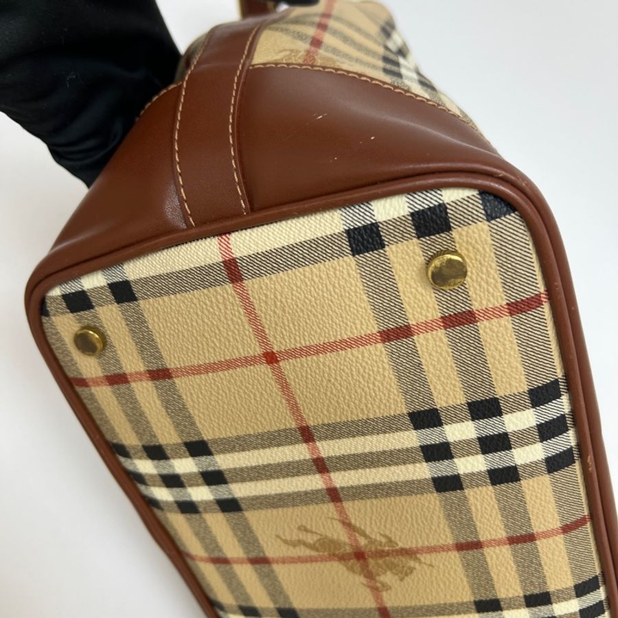Burberry經典戰馬格紋水桶包 vintage 二手 中古-25