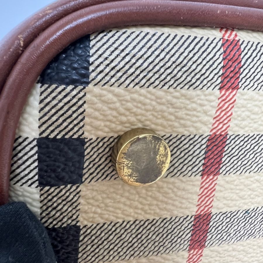 Burberry經典戰馬格紋水桶包 vintage 二手 中古-26