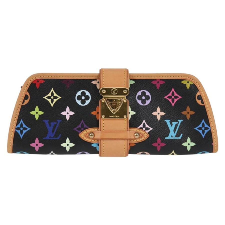 【日本直送】路易威登 Monogram Multicolor Shirley 單肩包 黑色 M40050 正品 121182SAV-12