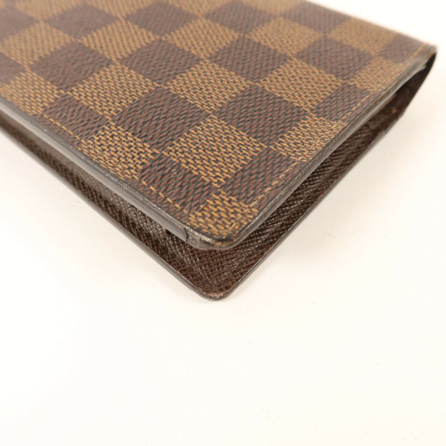 LOUIS VUITTON Damier Portefeuille Brazza金扣長錢包-9