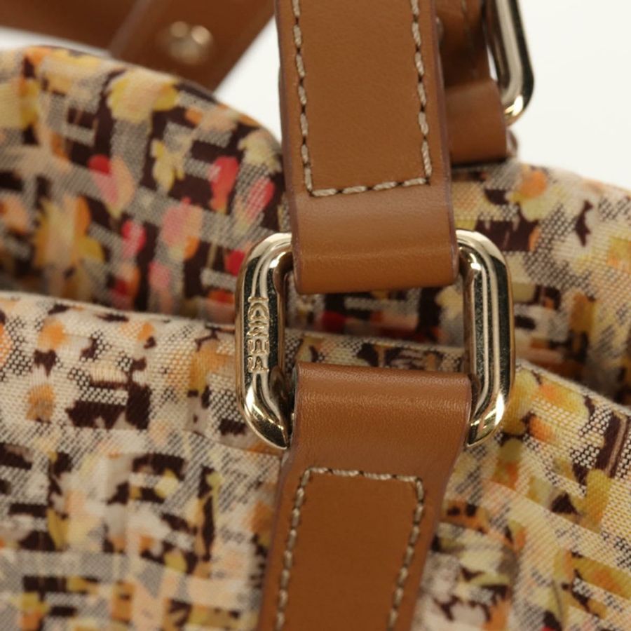 【日本直送】FENDI Zucchino帆布托特包 黃色金色 Auth 134352V-18