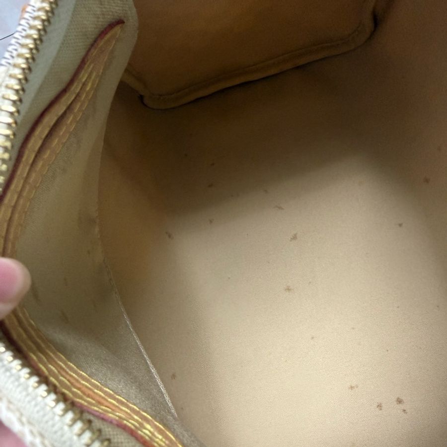 LV Louis Vuitton speedy30 白色棋盤格 手提行李袋 無肩帶款-7