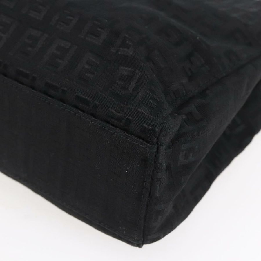 【日本直送】FENDI Zucchino帆布手提包 黑色 銀色 正品 am9157-15