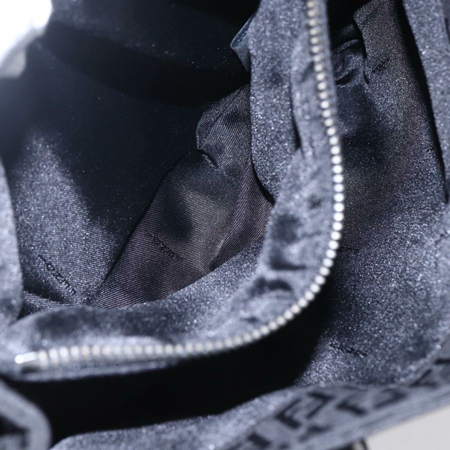 【日本直送】FENDI Zucchino帆布手提包 黑色 銀色 正品 am9157-20