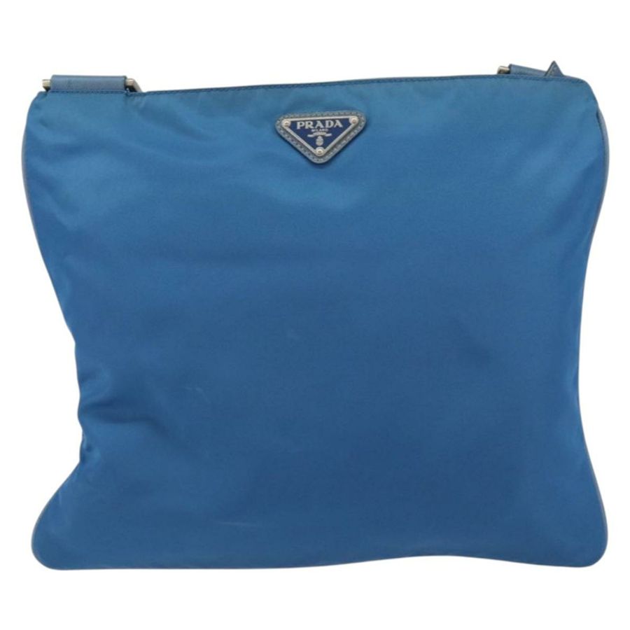 【日本直送】PRADA 尼龍藍銀色單肩包 正品 154370V-12