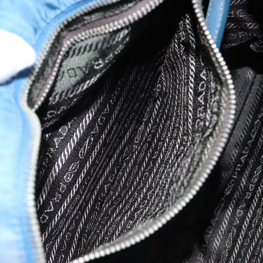 【日本直送】PRADA 尼龍藍銀色單肩包 正品 154370V-22