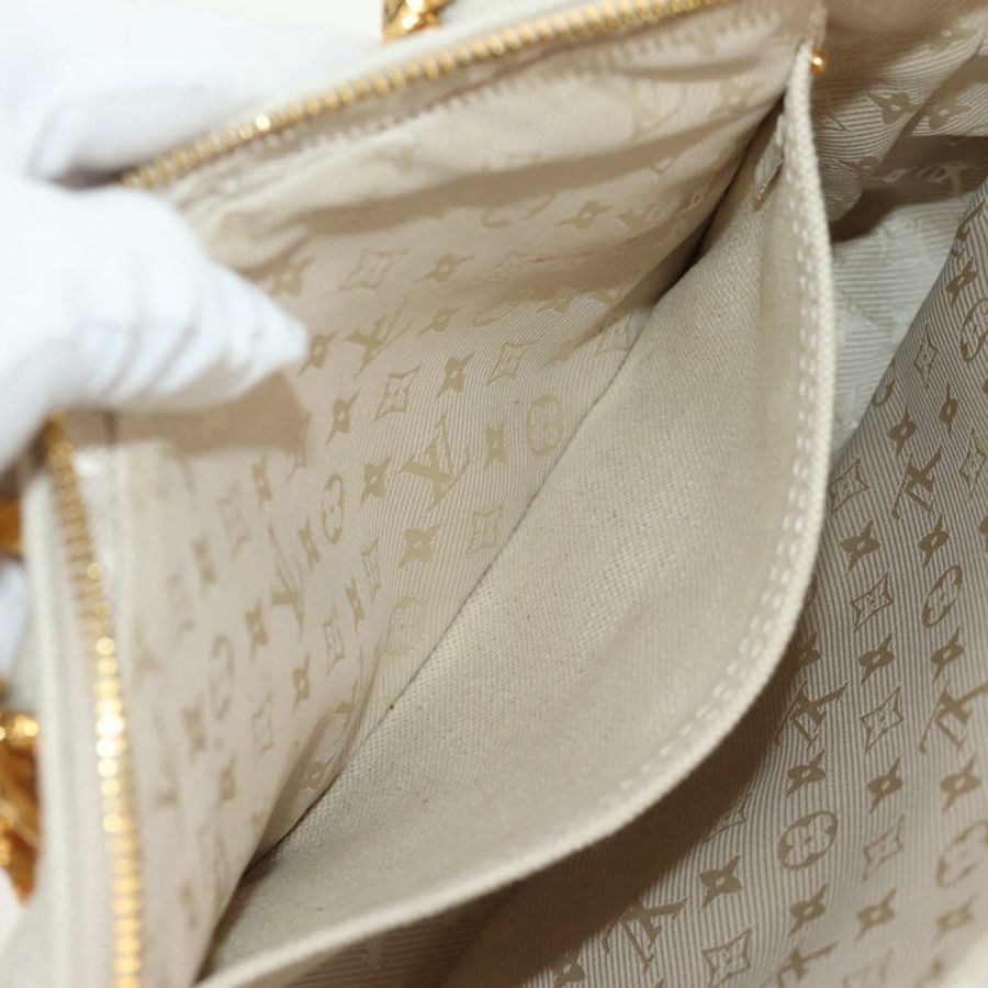 【日本直送】路易威登 Tinkerbell 波點巴拿馬帆布包 白色 M95407 正品 153639SM-23