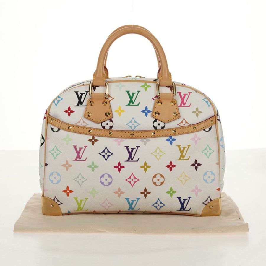 【日本直送】路易威登 Monogram Multicolor Trouville 手提包 白色 M92663 正品 153633SM-11