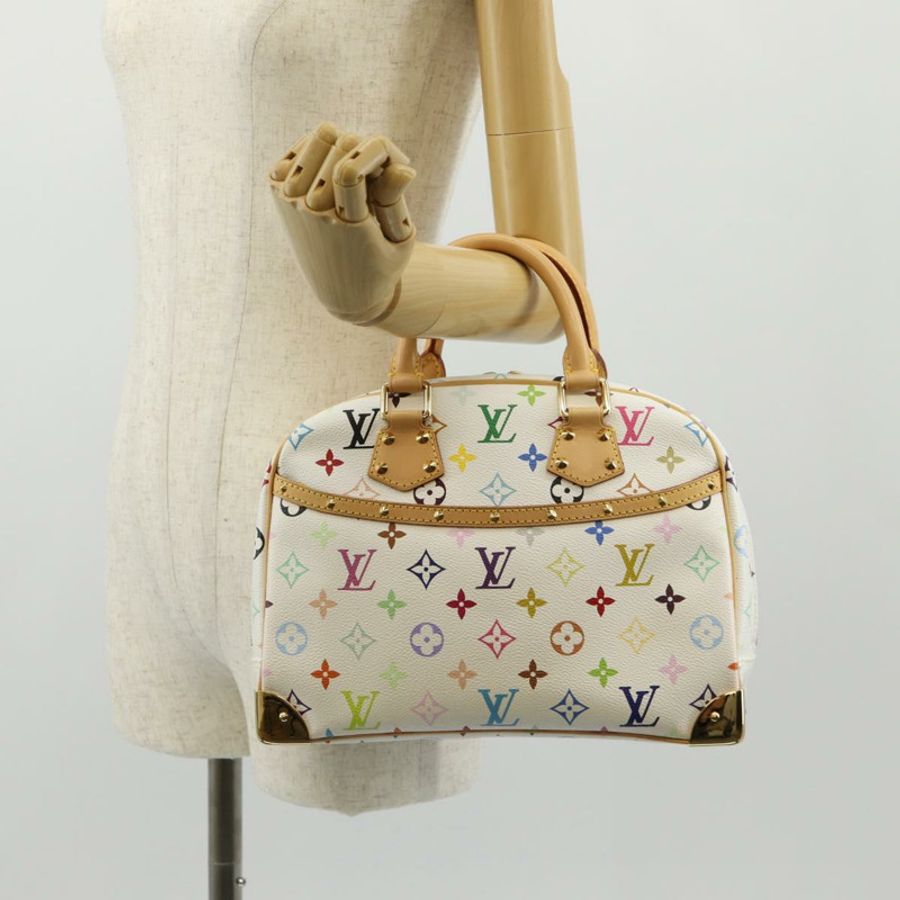 【日本直送】路易威登 Monogram Multicolor Trouville 手提包 白色 M92663 正品 153633SM-22