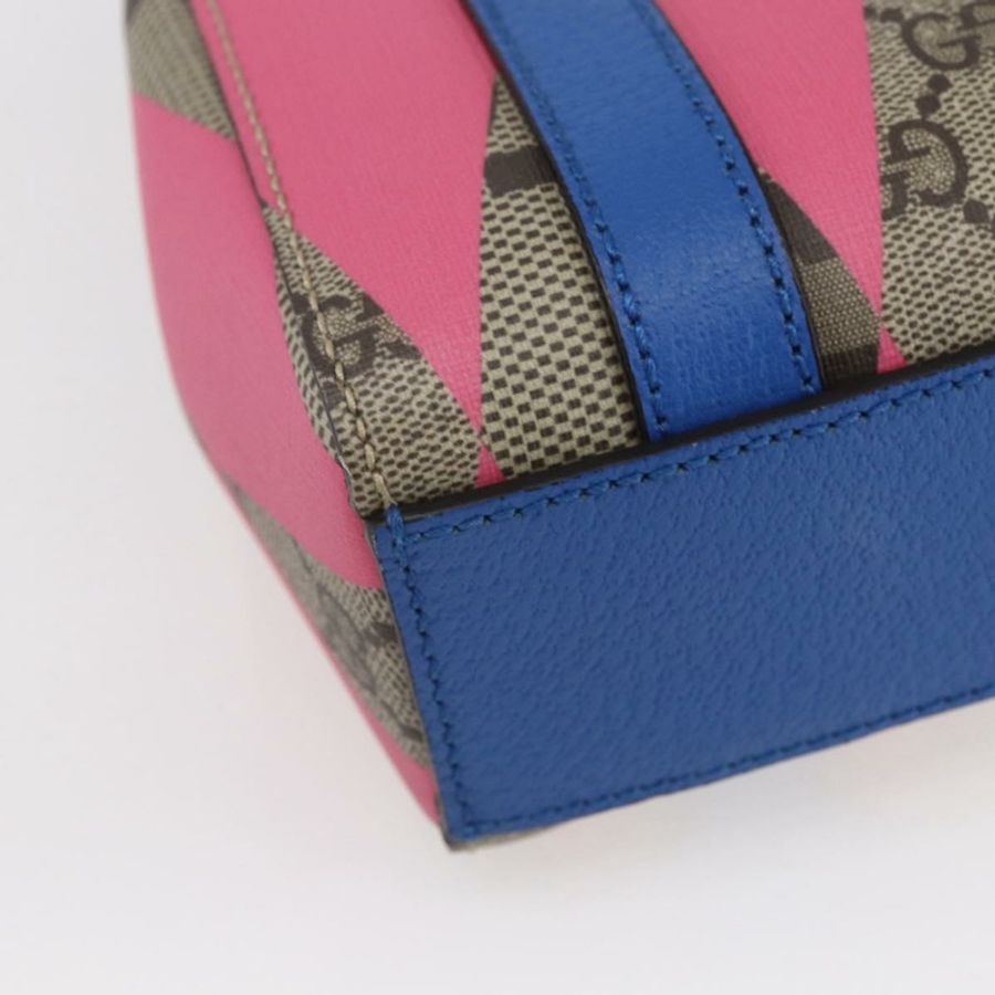 【日本直送】GUCCI GG Supreme 手提包 PVC 兩用 米色/藍色 正品 154072SAM-17