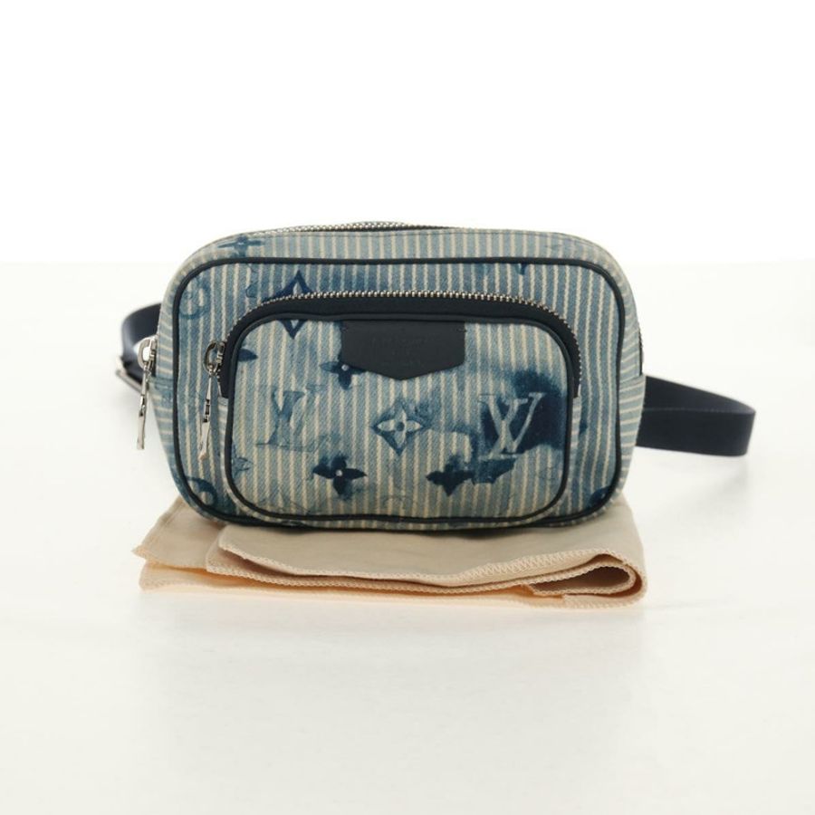 【日本直送】路易威登 Monogram Watercolor 戶外手拿包 藍色 M80462 正品 142975V-11