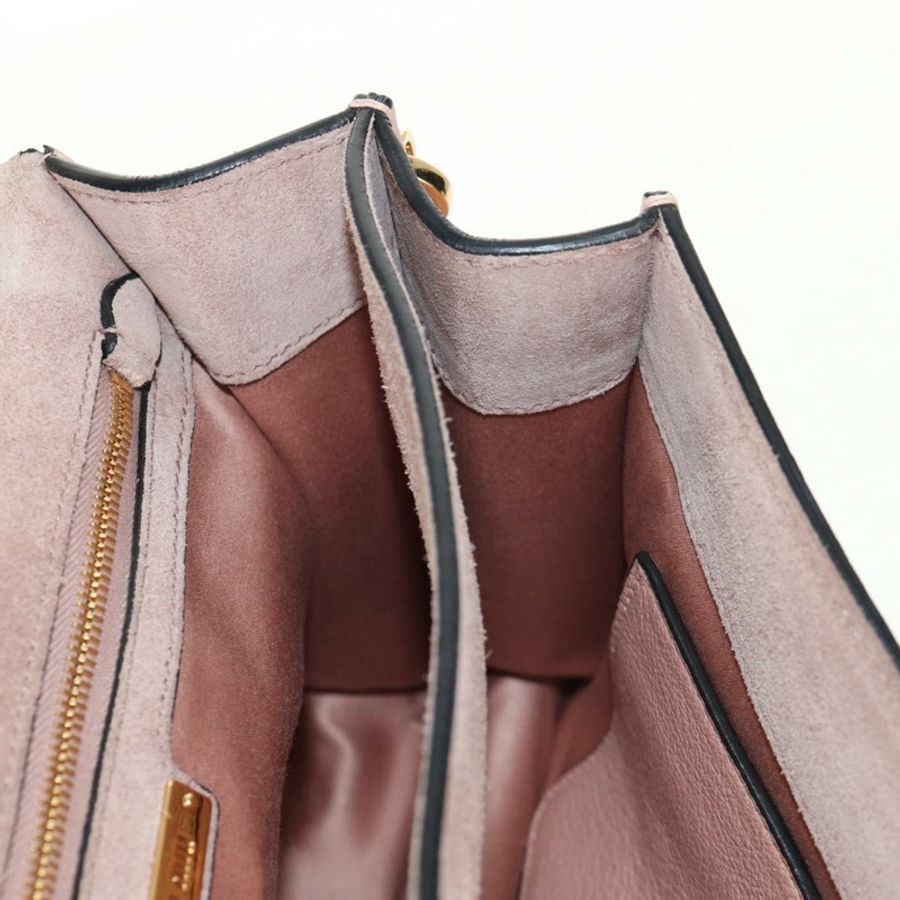 【日本直送】Miu Miu Mew Lady 手提包 皮革 2way 粉紅金配色 正品 154917V-33