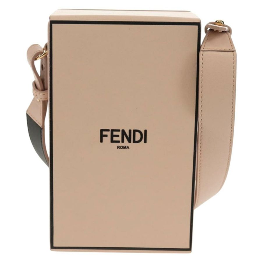 【日本直送】FENDI 皮革單背包 米色 金色 正品 ka578M-12