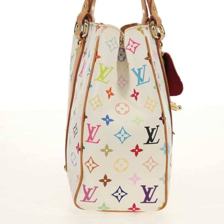 【日本直送】路易威登 Monogram Multicolor Aurelia MM 手提包 白色 M40094 正品 ka465V-3