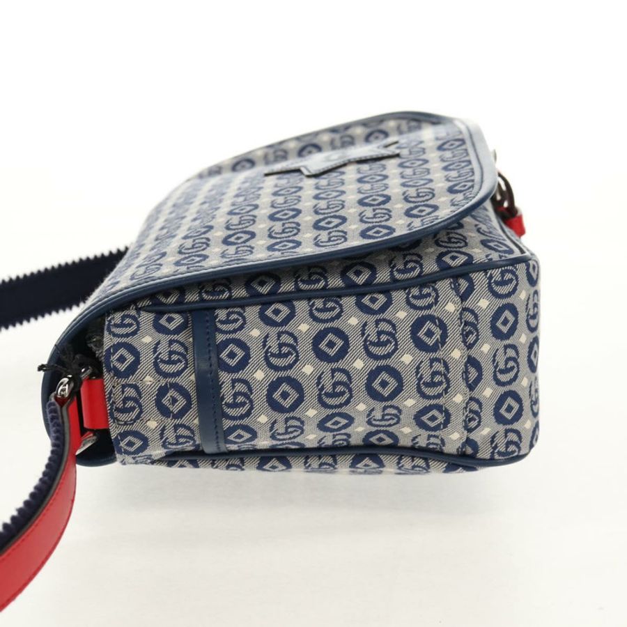 【日本直送】GUCCI帆布肩背包,藍銀色,貨號664143,正品,貨號BA8728SAV-2