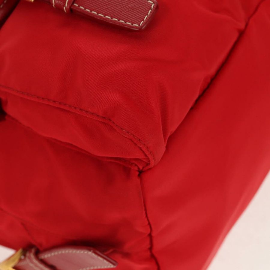 【日本直送】PRADA 雙肩包 尼龍 紅色 金色 正品 158701V-16