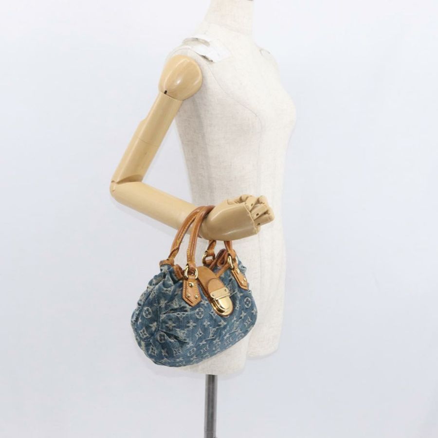 【日本直送】路易威登 Monogram Denim Preity 手提包 藍色 M95020 LV 正品 159703-20