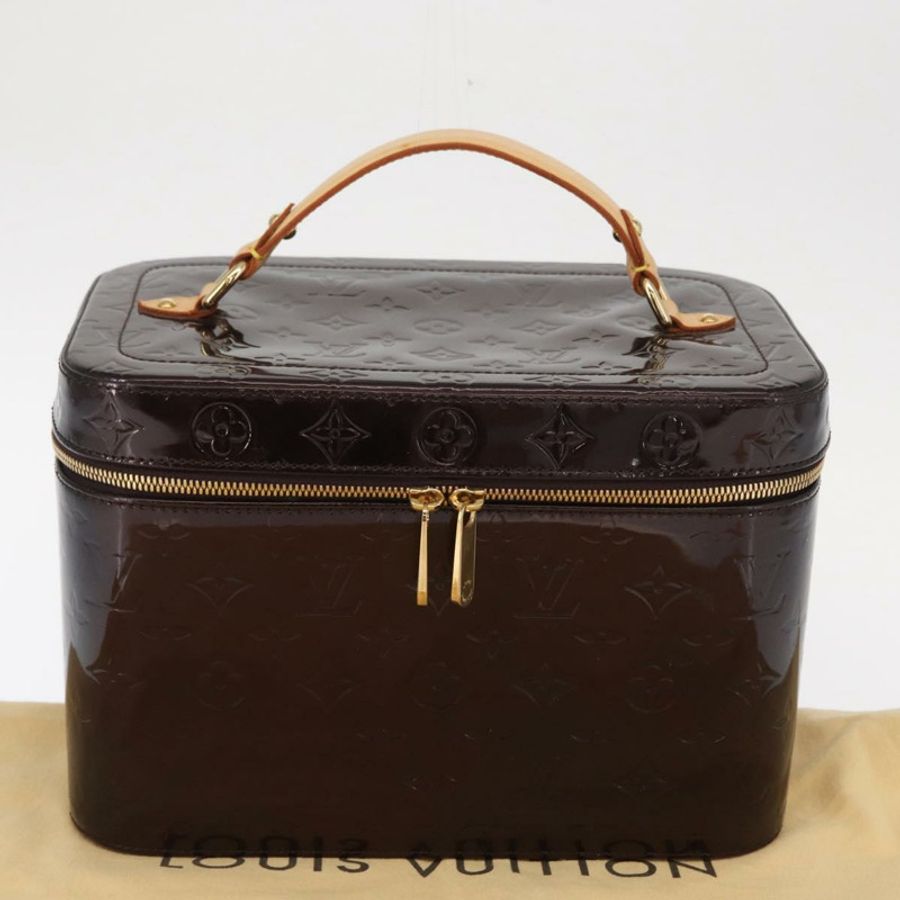 【日本直送】路易威登 Monogram Vernis Vanity GM Amarante M93512 Auth ka927-11