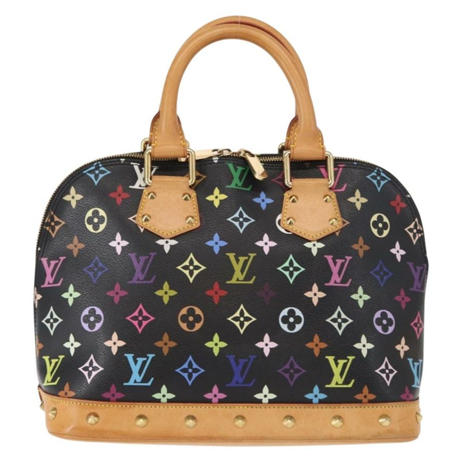 【日本直送】路易威登 Monogram Multicolor Alma 手提包 黑色 M92646 LV 正品 ka920SAV-1