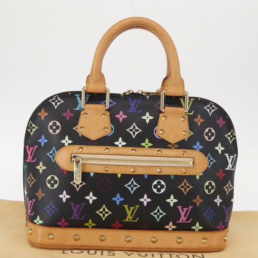 【日本直送】路易威登 Monogram Multicolor Alma 手提包 黑色 M92646 LV 正品 ka920SAV-11