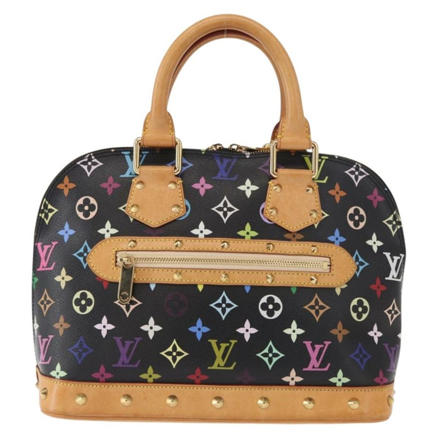 【日本直送】路易威登 Monogram Multicolor Alma 手提包 黑色 M92646 LV 正品 ka920SAV-12