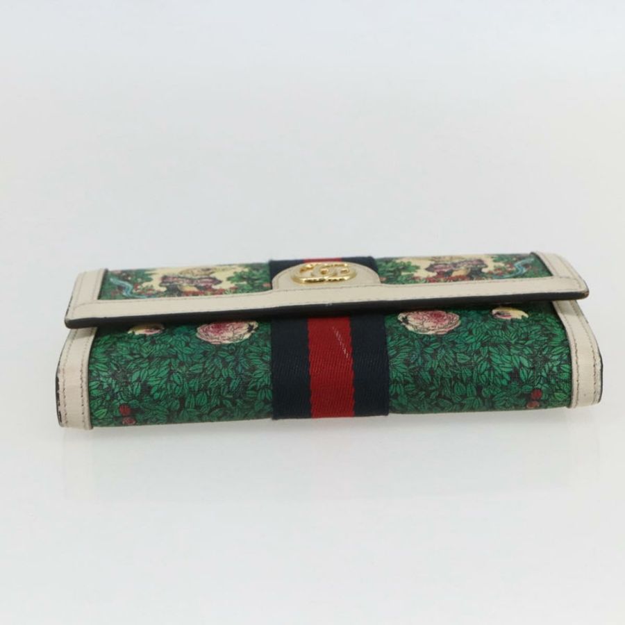 【日本直送】GUCCI GG Marmont Sherry 系列 Yuko Higuchi 錢包 PVC 綠色 523153 正品 158662SAM-5