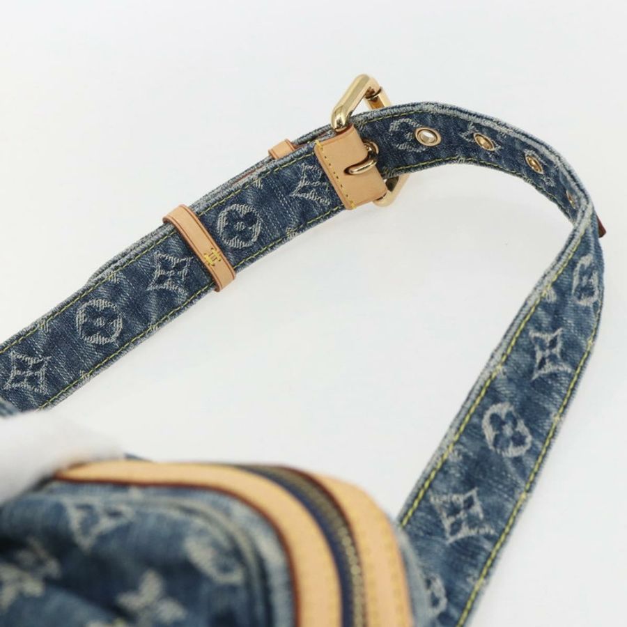 【日本直送】路易威登 Monogram 牛仔布腰包/斜背包 藍色 M95347 LV 正品 158895SV-7