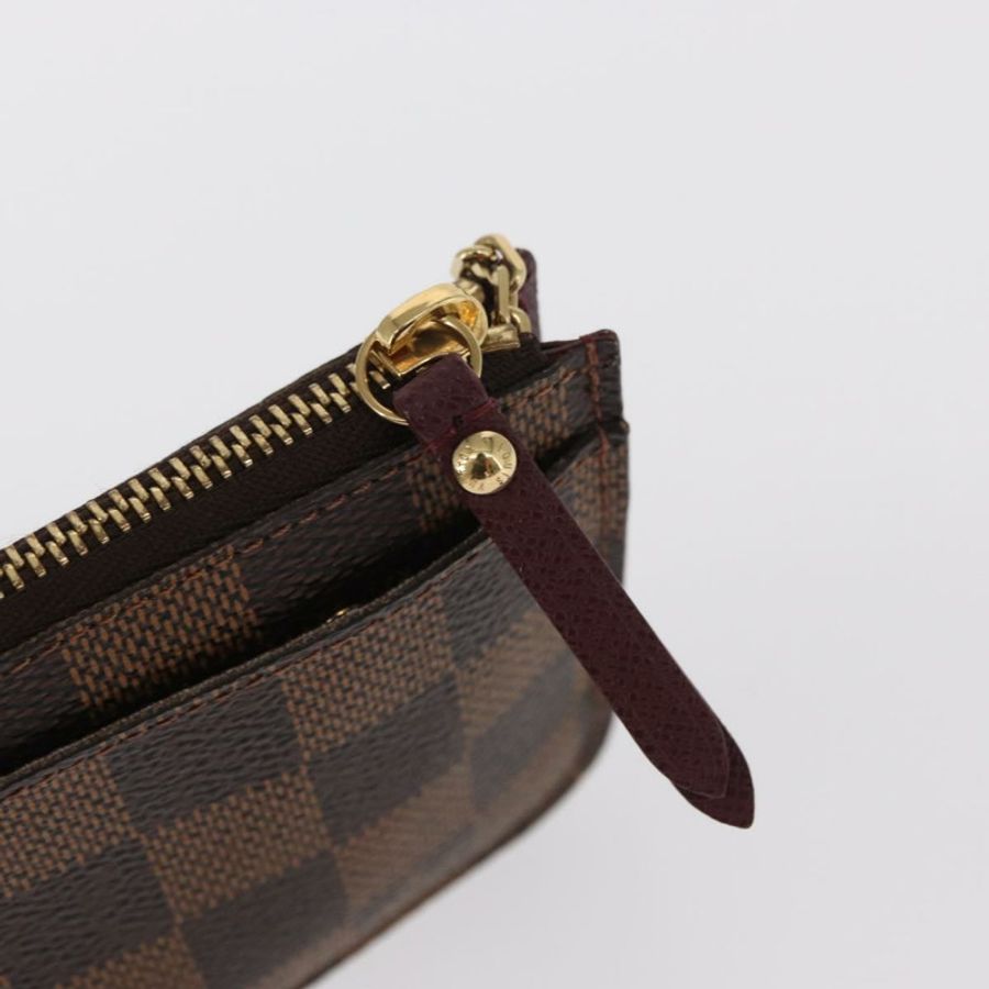 【日本直送】路易威登 Damier Ebene Pochette Cles 近乎完好零錢包 N63094 LV 正品 157924V-8